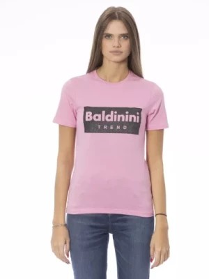 Zdjęcie produktu Modne Różowe Bawełniane Topy i T-Shirt Baldinini