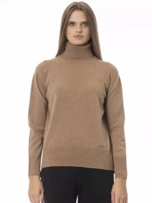 Zdjęcie produktu Modny Beżowy Sweter z Wysokim Kołnierzem Baldinini
