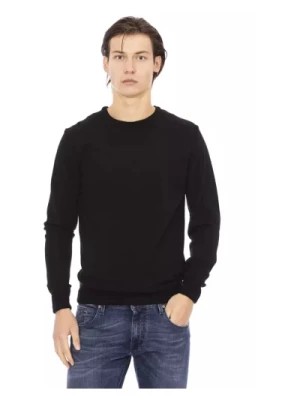 Zdjęcie produktu Modny Czarny Sweter z Materiału z Wysokim Kołnierzem Baldinini