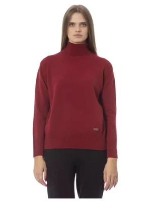 Zdjęcie produktu Modny Czerwony Sweter z Wysokim Kołnierzem Baldinini