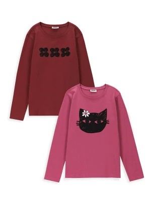 Zdjęcie produktu MOKIDA Koszulki (2 szt.) w kolorze czerwono-różowym rozmiar: 122