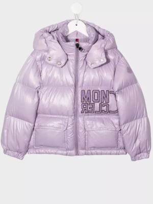 Zdjęcie produktu Moncler Kids Fioletowa pikowana kurtka z logo 4-14 lat rozmiar