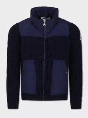 Zdjęcie produktu Moncler Kids Granatowy wełniany kardigan 8-14 lat rozmiar