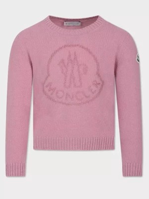 Zdjęcie produktu Moncler Kids Różowy sweter z wełny 8-12 lat rozmiar