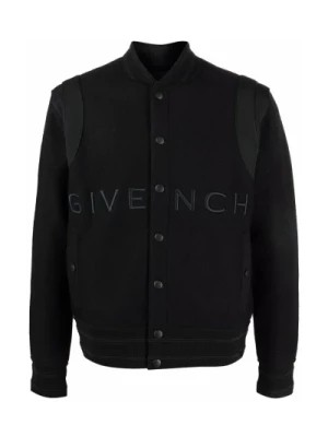 Zdjęcie produktu Monochromatyczna kurtka bomber z logo Givenchy