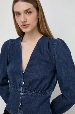 Zdjęcie produktu Morgan koszula jeansowa damska kolor granatowy slim
