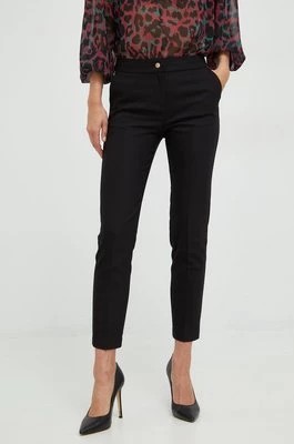 Zdjęcie produktu Morgan spodnie damskie kolor czarny proste medium waist