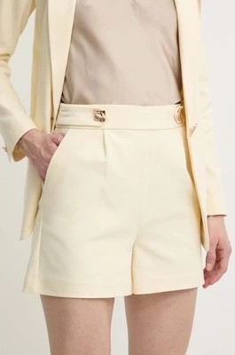Zdjęcie produktu Morgan szorty SHIRU.F damskie kolor beżowy gładkie high waist SHIRU.F