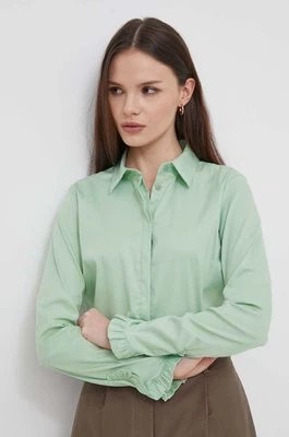 Zdjęcie produktu Mos Mosh koszula damska kolor zielony regular z kołnierzykiem klasycznym