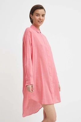 Zdjęcie produktu Mos Mosh sukienka bawełniana kolor różowy mini oversize
