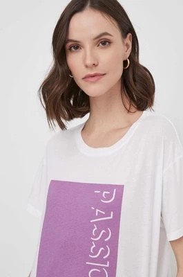 Zdjęcie produktu Mos Mosh t-shirt bawełniany damski kolor fioletowy