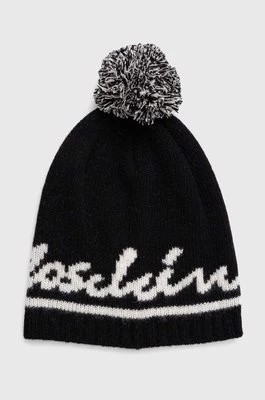 Zdjęcie produktu Moschino czapka wełniana kolor czarny wełniana