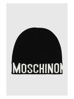 Zdjęcie produktu MOSCHINO Czarna czapka damska z białym logo