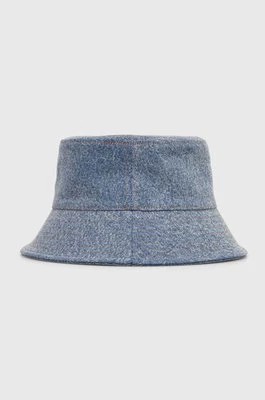 Zdjęcie produktu Moschino Jeans kapelusz jeansowy kolor niebieski bawełniany