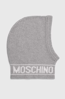 Zdjęcie produktu Moschino kominiarka wełniana kolor szary M3136 65414