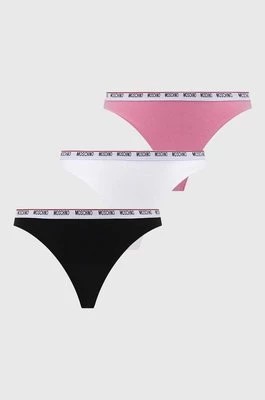 Zdjęcie produktu Moschino Underwear stringi 3-pack kolor różowy 241V6A23034402