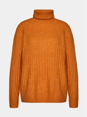Zdjęcie produktu Moss Copenhagen Sweter Mschlamaia 17720 Pomarańczowy Casual Fit