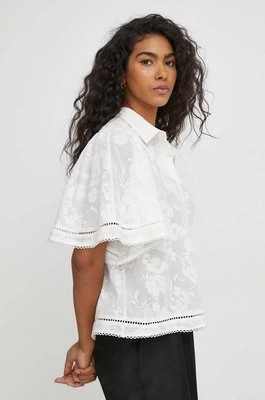 Zdjęcie produktu MUNTHE bluzka damska kolor biały wzorzysta