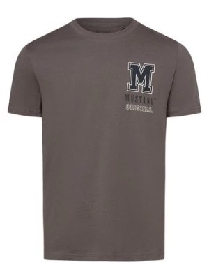 Zdjęcie produktu Mustang T-shirt męski Mężczyźni Bawełna szary jednolity,