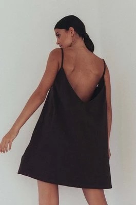 Zdjęcie produktu MUUV. sukienka bawełniana sukienka #SURFGIRL kolor brązowy mini oversize