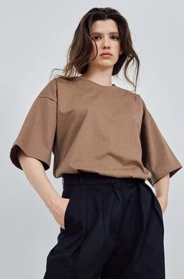 Zdjęcie produktu MUUV. t-shirt bawełniany READY TO WEAR kolor brązowy