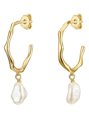Zdjęcie produktu Nahla Jewels Pozłacane kolczyki-półkreole z perłami rozmiar: onesize