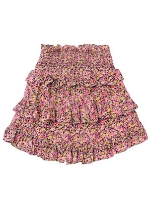 Zdjęcie produktu name it Spódnica "Dermi" w kolorze różowo-żółto-czarnym rozmiar: 140