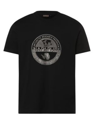 Zdjęcie produktu Napapijri Koszulka męska Mężczyźni Bawełna czarny nadruk,