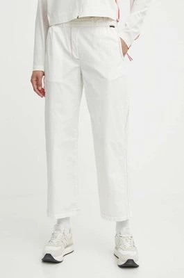 Zdjęcie produktu Napapijri spodnie M-Aberdeen damskie kolor beżowy proste high waist NP0A4I4SN1A1