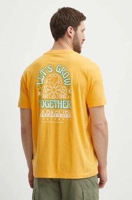 Zdjęcie produktu Napapijri t-shirt bawełniany S-Boyd męski kolor pomarańczowy z nadrukiem NP0A4HQFY1J1