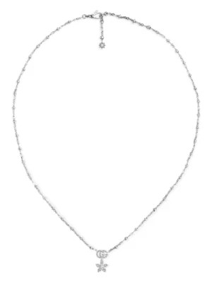 Zdjęcie produktu Naszyjnik Flora z białego złota 18kt i diamentami Gucci