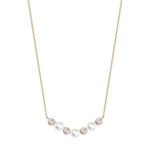 Zdjęcie produktu Naszyjnik srebrny pozłacany z perłami i cyrkoniami - Pearls of Sky Pearls of Sky - Biżuteria YES