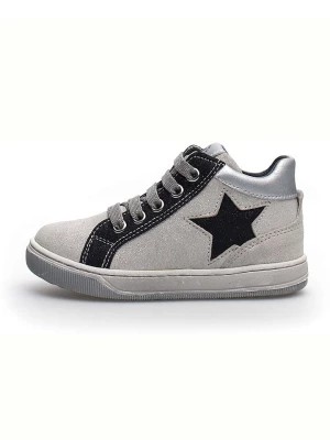 Zdjęcie produktu Naturino Skórzane sneakersy "Clay Star" w kolorze srebrnym rozmiar: 26