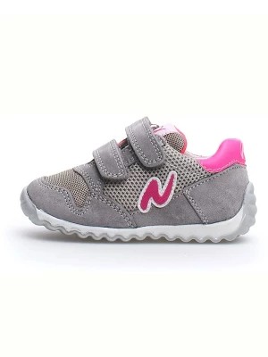 Zdjęcie produktu Naturino Skórzane sneakersy "Sammy" w kolorze szaro-różowym rozmiar: 31