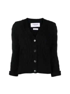 Zdjęcie produktu Navy V Neck Cardigan Thom Browne