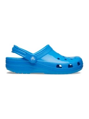 Zdjęcie produktu Neonowe Klasyczne Clogsy Niebieski Okrągły Nosek Crocs