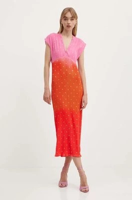 Zdjęcie produktu Never Fully Dressed sukienka Elodie kolor różowy maxi prosta NFDDR1424