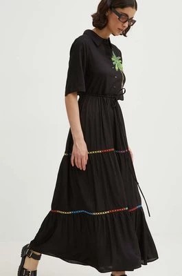 Zdjęcie produktu Never Fully Dressed sukienka Immy kolor czarny maxi rozkloszowana NFDDR671