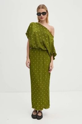 Zdjęcie produktu Never Fully Dressed sukienka Olive Tilly Dress kolor zielony maxi prosta NFDDR1675