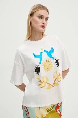 Zdjęcie produktu Never Fully Dressed t-shirt bawełniany White Sundazed Summer Tee damski kolor biały NFDTO1535