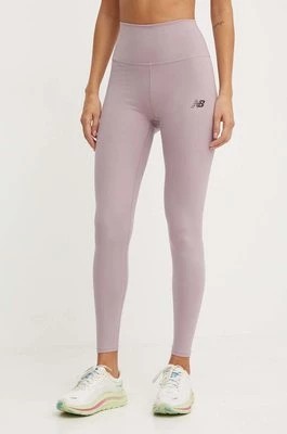 Zdjęcie produktu New Balance legginsy treningowe Harmony kolor fioletowy gładkie WP41127ICW