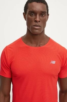 Zdjęcie produktu New Balance t-shirt do biegania Athletics Jacquard kolor czerwony gładki MT41281NEF