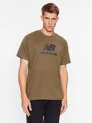 Zdjęcie produktu New Balance T-Shirt Essentials Stacked Logo Cotton Jersey Short Sleeve T-shirt MT31541 Brązowy Regular Fit