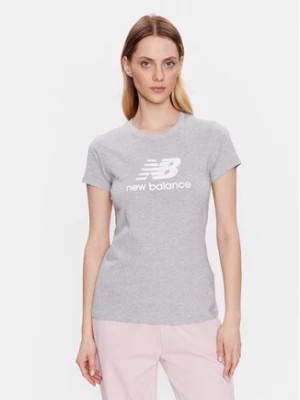 Zdjęcie produktu New Balance T-Shirt Essentials Stacked Logo WT31546 Szary Athletic Fit