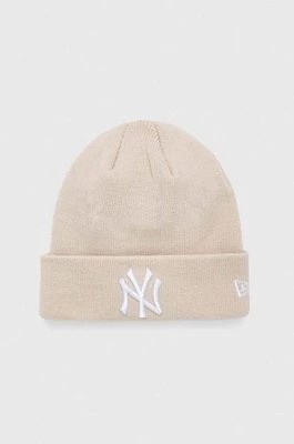 Zdjęcie produktu New Era czapka kolor beżowy z cienkiej dzianiny NEW YORK YANKEES