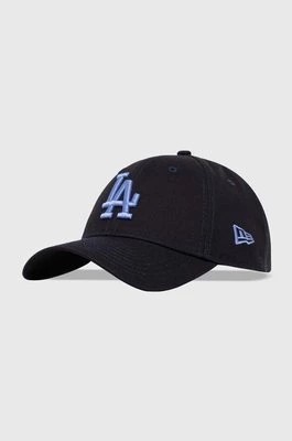 Zdjęcie produktu New Era czapka z daszkiem bawełniana kolor granatowy z aplikacją LOS ANGELES DODGERS