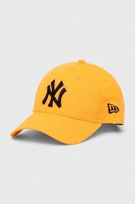 Zdjęcie produktu New Era czapka z daszkiem bawełniana kolor pomarańczowy z aplikacją NEW YORK YANKEES