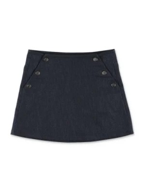 Zdjęcie produktu Niebieska Bawełniana Dżinsowa Spódnica Dziewczęca Moncler