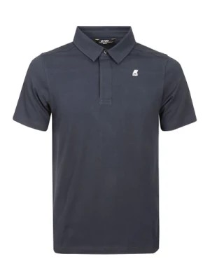 Zdjęcie produktu Niebieska Bawełniana Koszulka Polo dla Mężczyzn K-Way