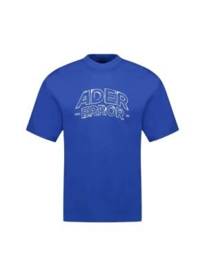 Zdjęcie produktu Niebieska Bawełniana Koszulka - Stylowy Design Ader Error